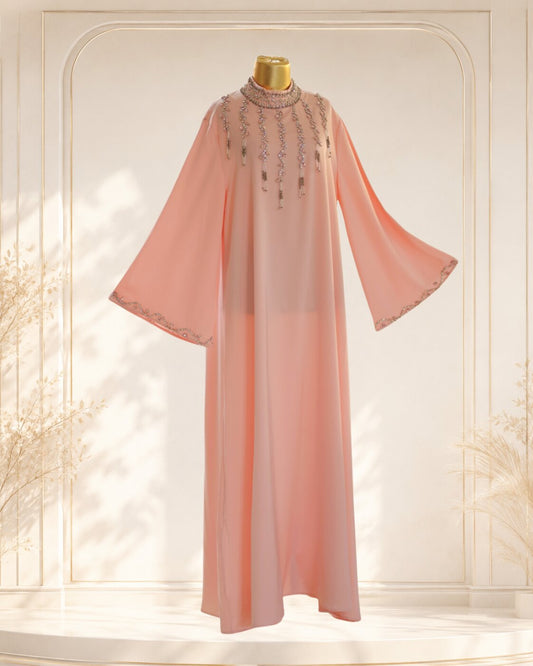 Rosé Cascade Abaya