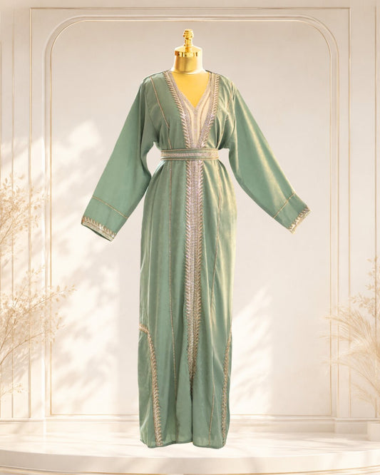 Sage Elegance Kaftan