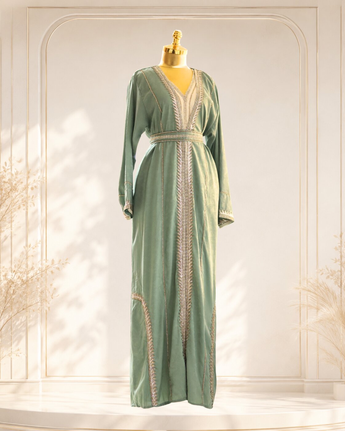 Sage Elegance Kaftan
