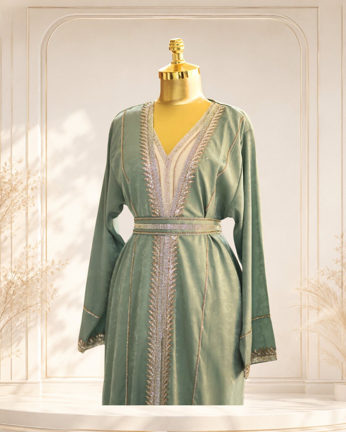 Sage Elegance Kaftan